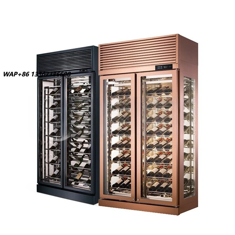 Stainless Steel Commercial Bar Hotel Wine Cabinet Villa Home Use Red Wine Coolers Customizable Wine Cellar