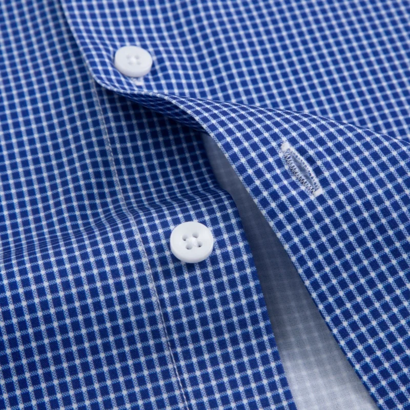 Striped Plaid Shirts Men's Long Sleeve Shirt Non-Iron Printing Casual Men's Shirt Long Sleeve Slim Fit Business Wrinkle-Free