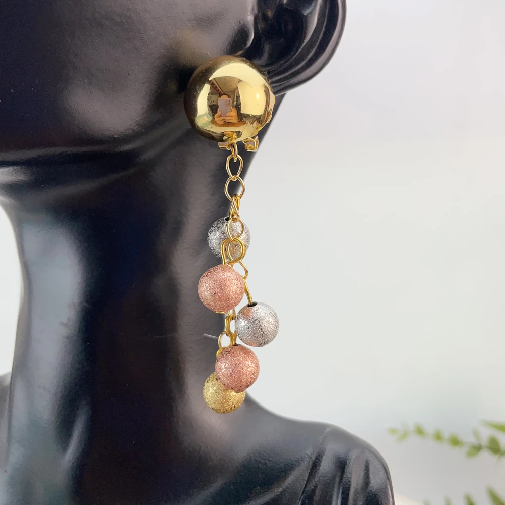 EMMA البرازيلي مجوهرات مطلية بالذهب النساء بيان كبير الأقراط الإناث كبيرة الحجم جريئة زهرة مجوهرات اكسسوارات هدايا