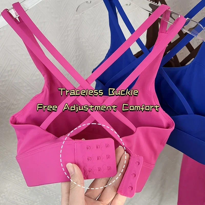 2 Piece Yoga Set High-end Sexy Fashion Adjustable Buckle Sports Bra High Waist Hip Lifting Leggings Running Breathable Set