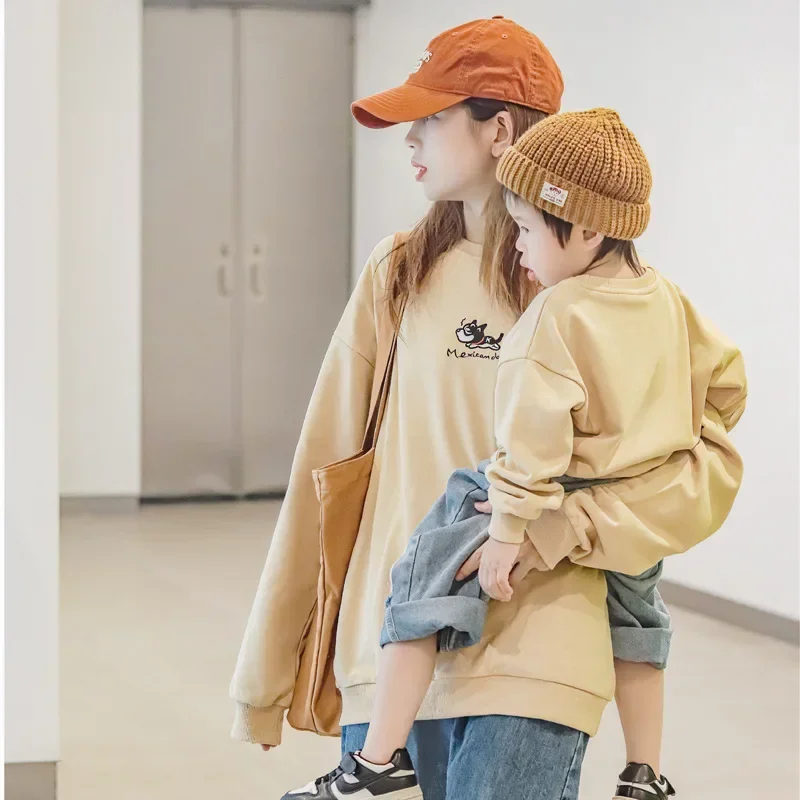 Couple Outfit Matching Sweatshirts For The Whole Family Clothes Dad Mom Daughter Son Equal Autumn Clothing Girl Women t Shirt