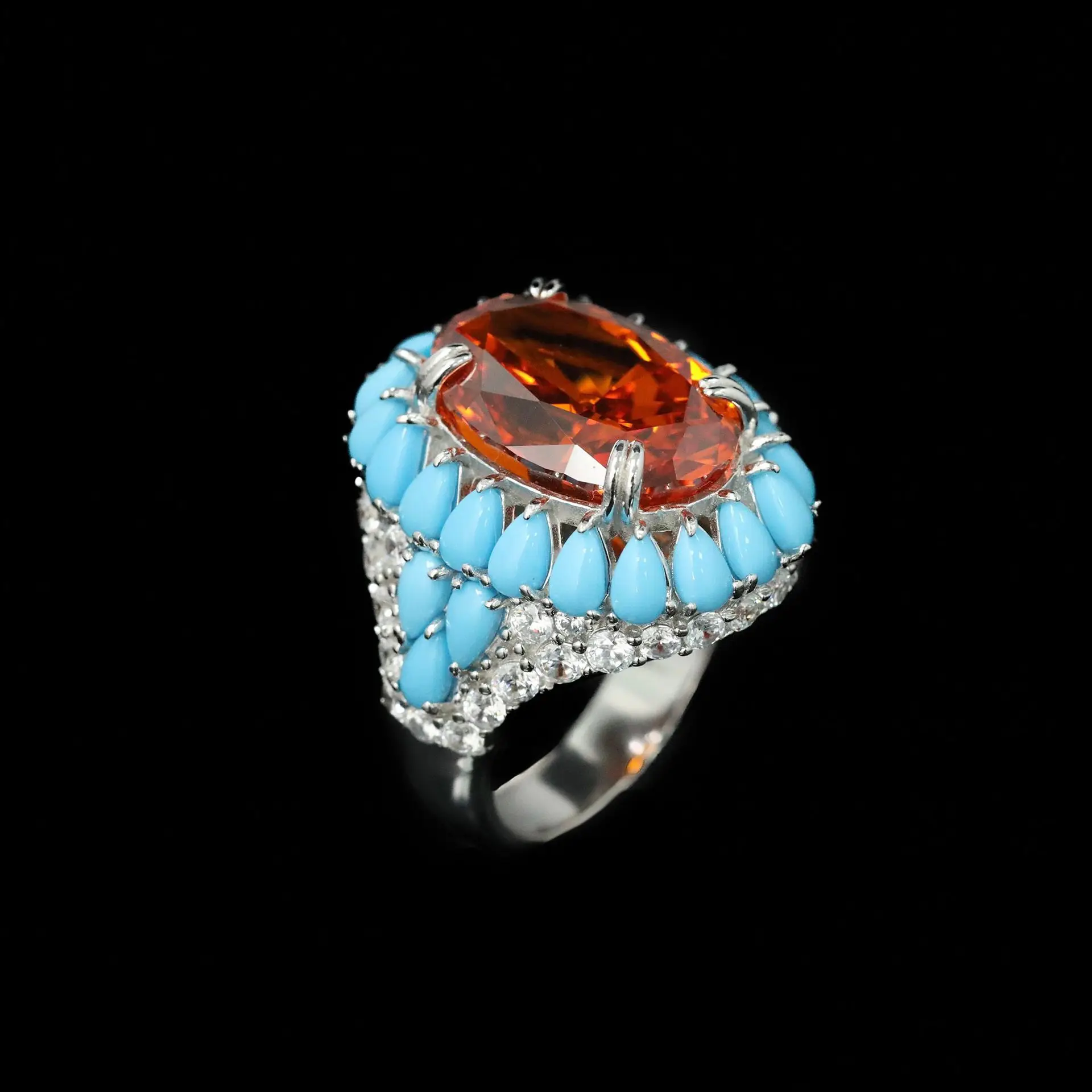 New S925 Silver Ring High Carbon Diamond Hairui Home Fantawild Candy Fashion Versatile Jewelry Women's Ring Wedding Jewelry