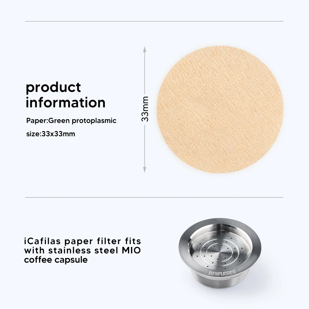 Disposable Paper Filters for Bosch Tassimo & Nespresso & la vazza Mio Coffee Reusable Capsule Pod