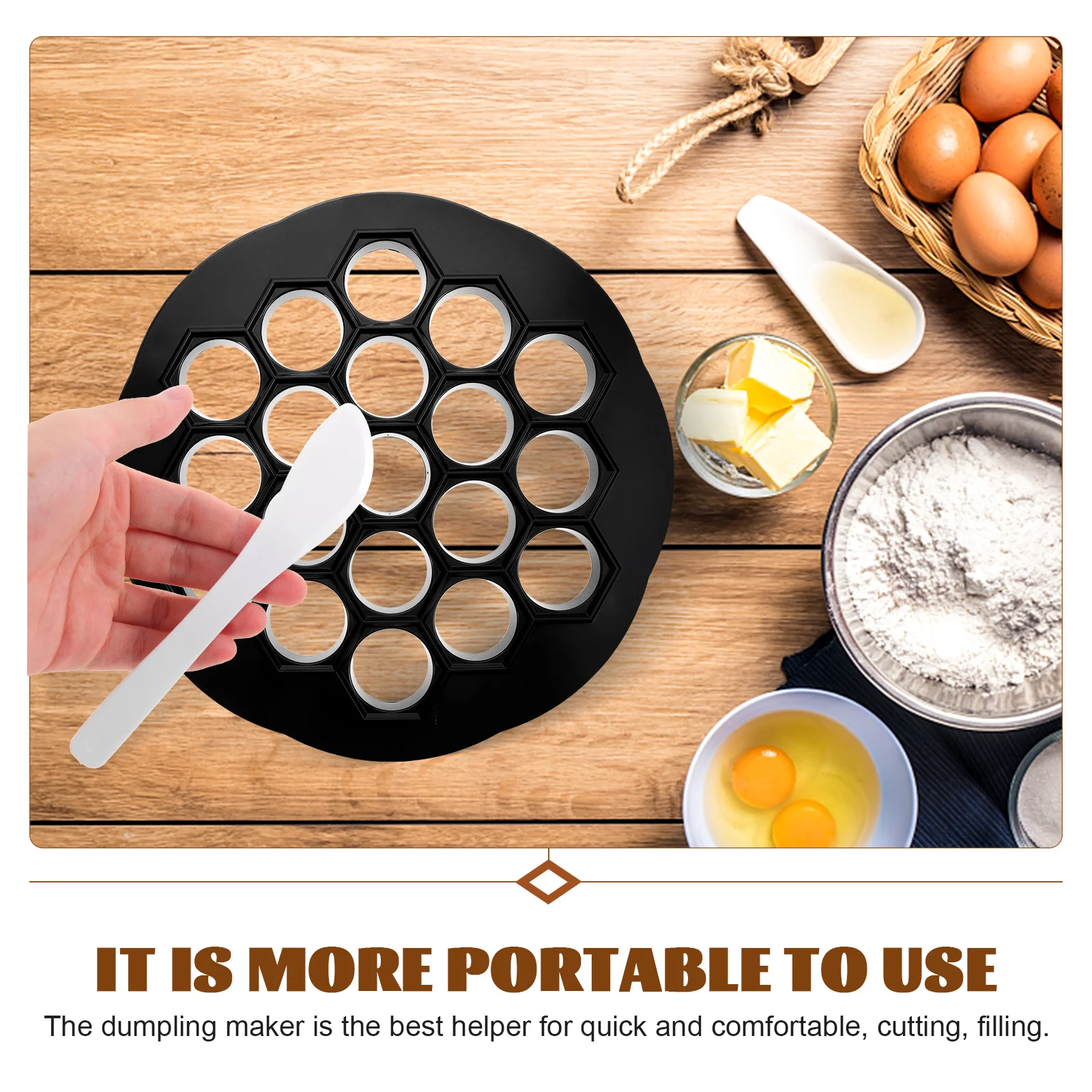 

Dumpling Mold Ravioli Maker Dumplings Household Multi-holes Handheld Plastic Mould Filled