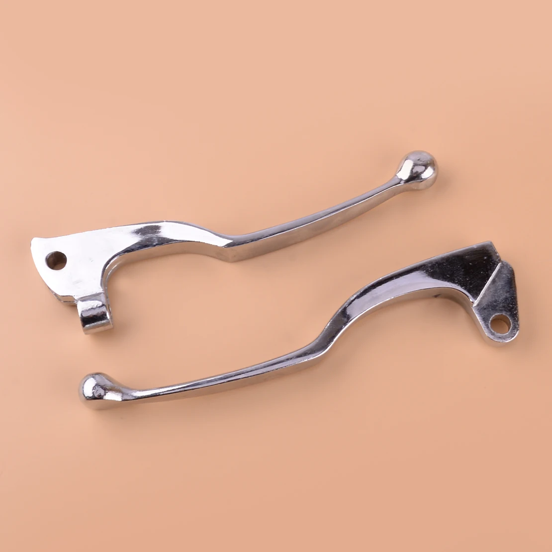 1 Pair Left Right Motorcycle Chrome Brake Clutch Lever Handle Fit for Yamaha V-Star 650 1100 Custom XVS400 Dragstar 1999-2002