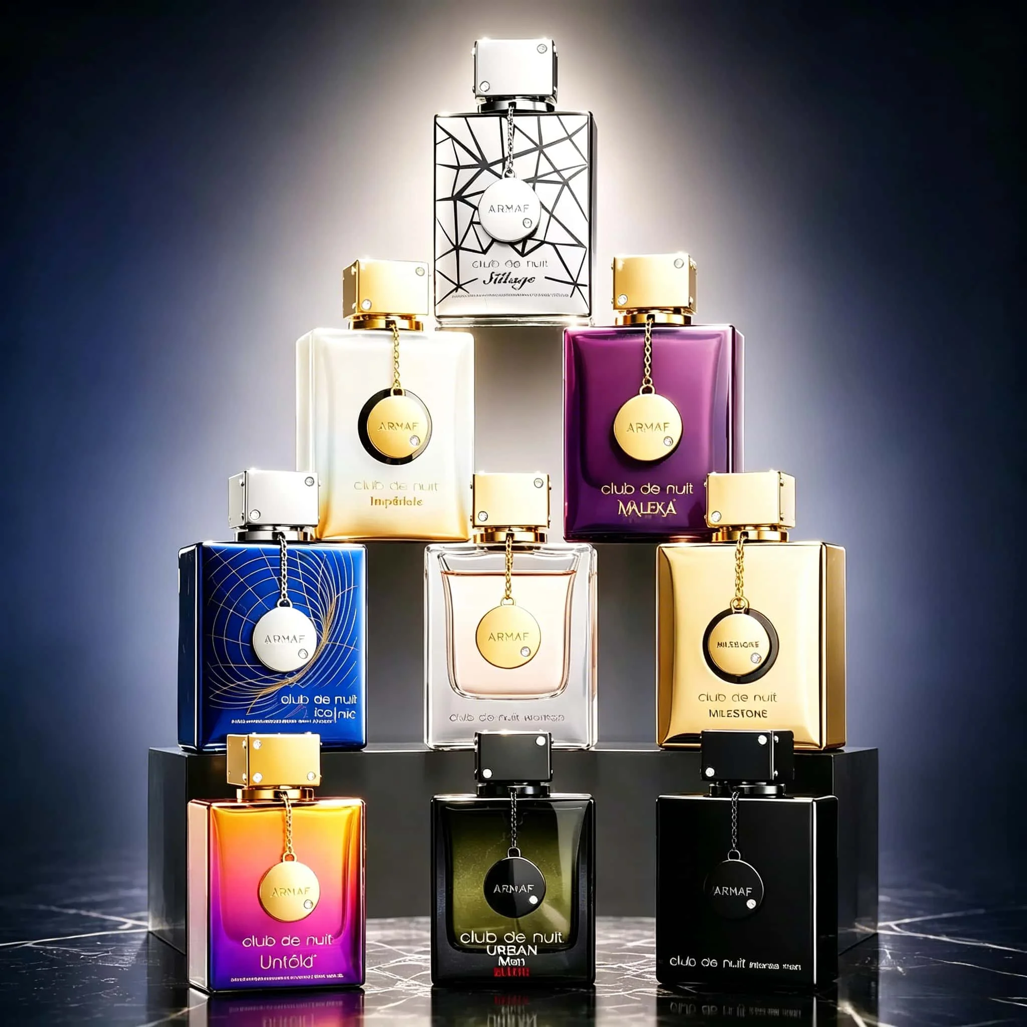 Club De Nuit Men EDP, Botella Cuadrada Negra, Aroma Amaderado Oriental, Aroma Duradero para Fiestas Nocturnas, Negocios, Caballero, Uso Diario