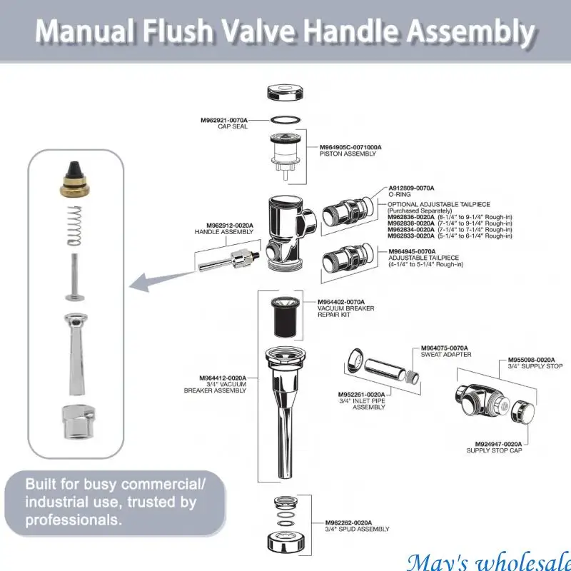 Replacement Flush Handle Universal Toilet Flush Lever Cistern Durability 448A