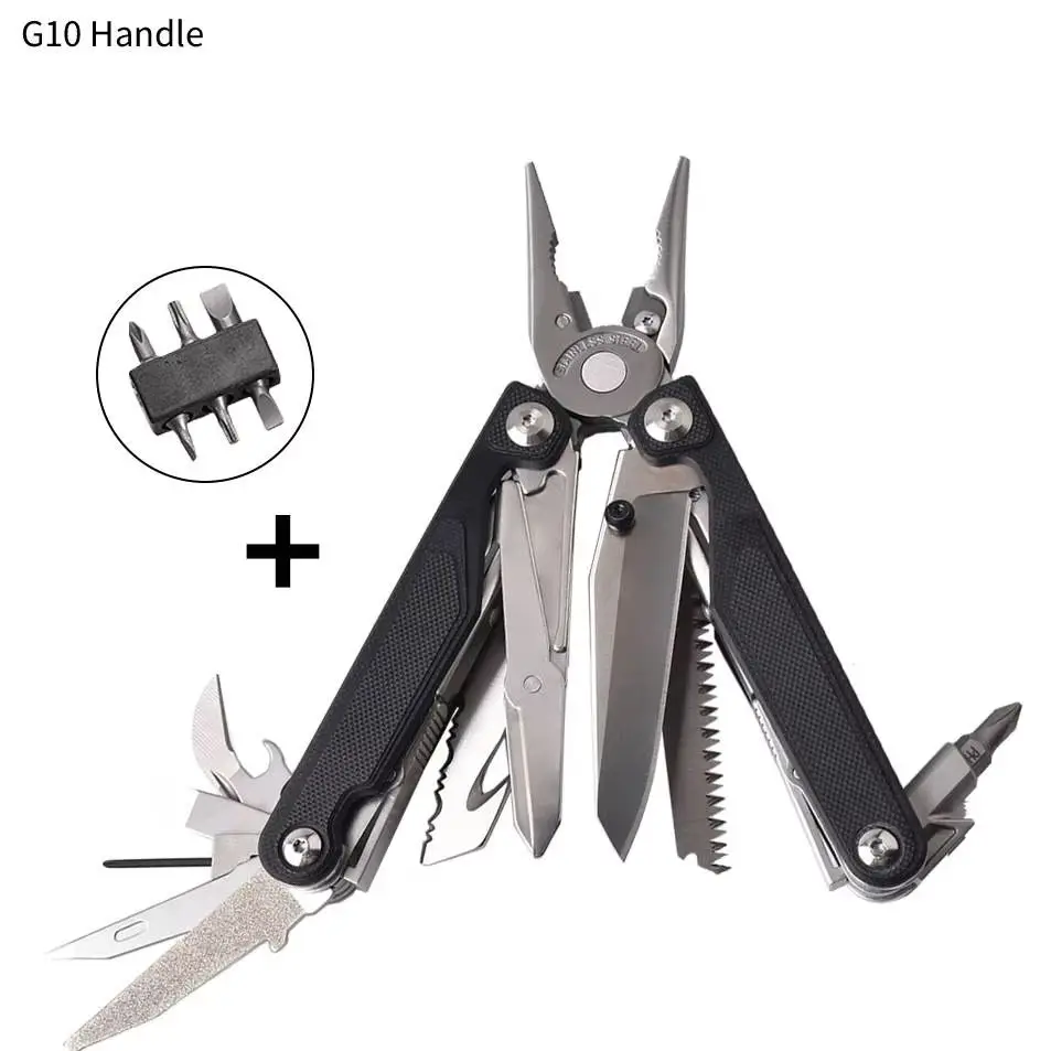 Daicamping DL7 Titanium Alloy Handle Outdoors Multi-tools Clamp Folding Knife EDC Combination Multi Tools Pliers Knives