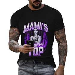 Wrestler Rhea Ripley T Shirt Mother's Day I'm Your Mami Graphic Mens Black Monday Night T-shirts Summer O-Neck Short Sleeve Tops