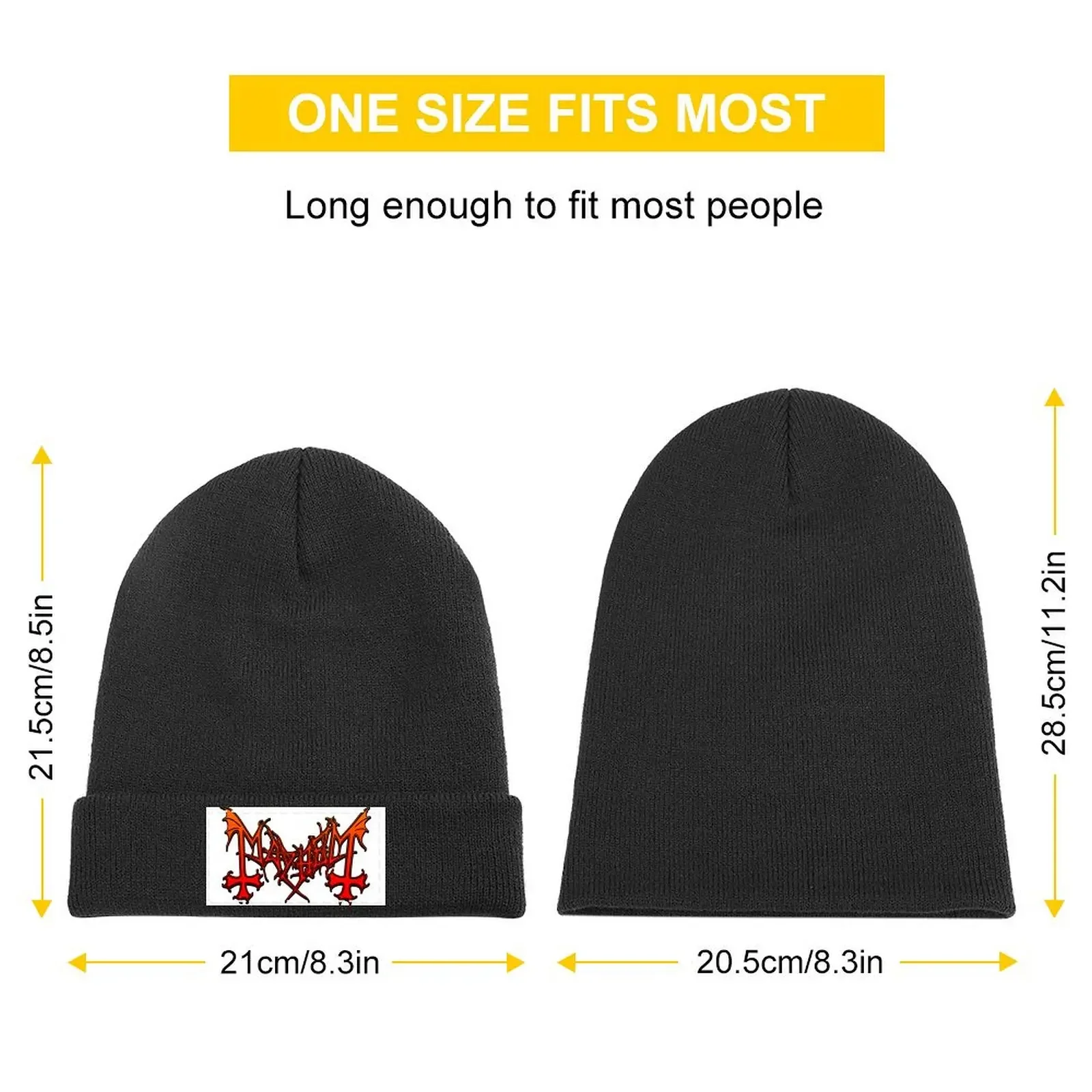 Mayhem Band Knitted Cap Big Size Hat Sunhat Golf Wear Sports Cap Hats For Women Men's