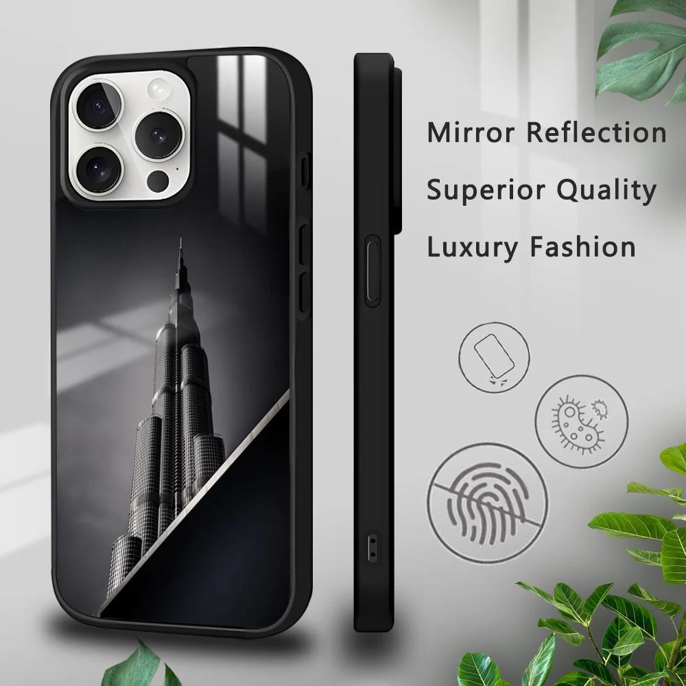 Dubai Night View Phone Case For iPhone 16 15 14 13 12 11 Pro Xs Max Mini Plus Celulares Hard Funda