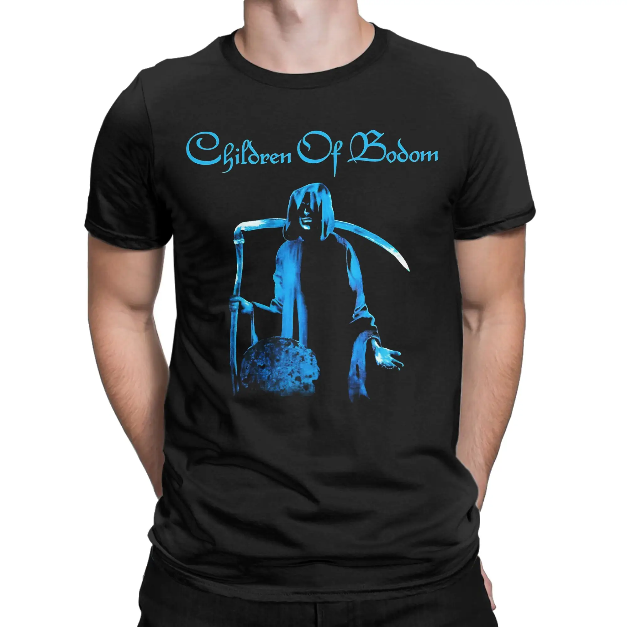 Vintage T Shirt Children Of Bodom Cotton T-Shirts  Novelty Tshirt for Adult Summer Y2K Classic Printed Short Sleeve Top Tees