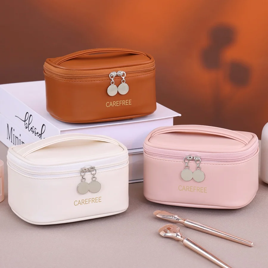 Borsa portaoggetti per forniture da viaggio in PU Rossetto quadrato Mini borsa per trucco carina Borsa vari multifunzionale portatile