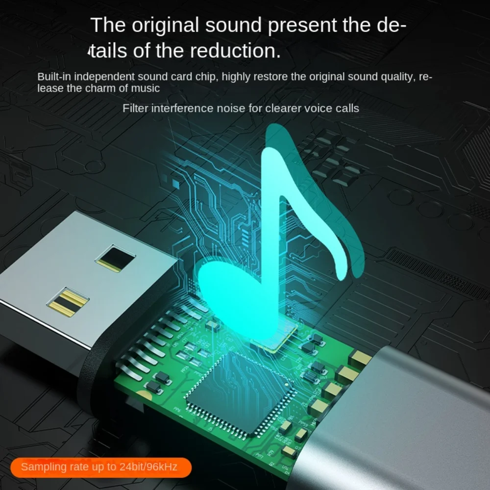 

USB To 3.5mm Headphone 3.5mm Adapter 2 in 1 Audio Earphone Jack Adapter Portable Mini Wired Headset Converter