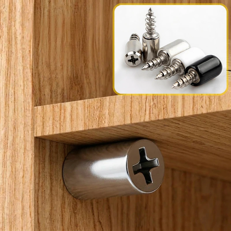 Self-Tapping Shelf Support Pegs, Anti-Slip Sleeve Furniture Closet Shelf Pins, Support Screws for Kitchen Glass Laminate Board