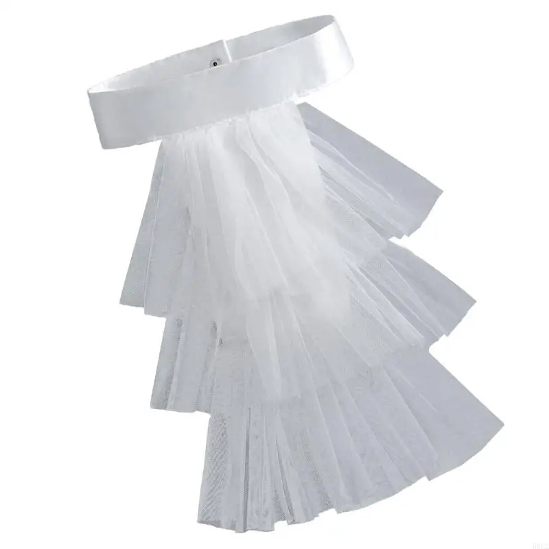 50LE Elegan Detachable Ruffled Ruffled Jabot Collar Costume Accessory Untuk Panggung Pertunjukan