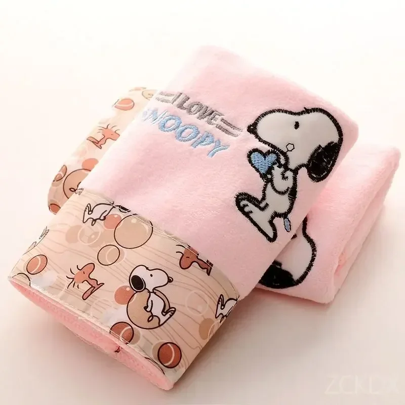 Snoopy zagęszczony ręcznik do twarzy z mikrofibry śliczna animacja mężczyzna kobiet chłonna miękka myjka do czyszczenia twarzy włosy prysznic łazienka strona główna