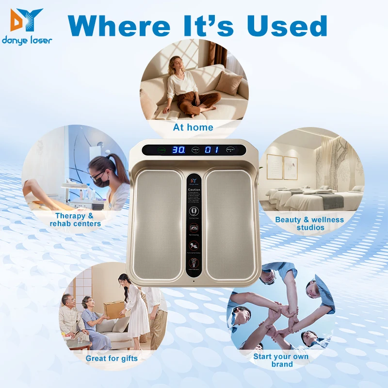 New Upgraded DANYE DY-FM03 PLUS Foot Massager with Negative Ion Therapy Timing Control Battery Powered Plug-in