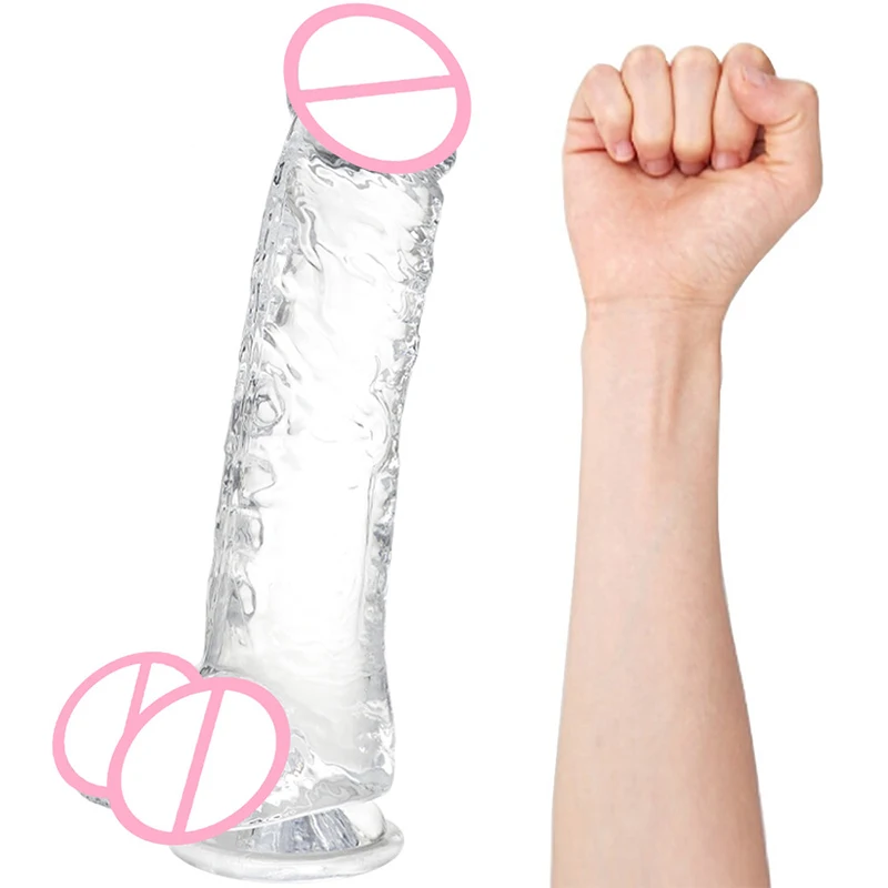 Giant Long Jelly Dildo Penis Realistico Adult masturbation Sex Toy Women Gay Rubber Dick Unisex Dildos with Suction Cup Phallus