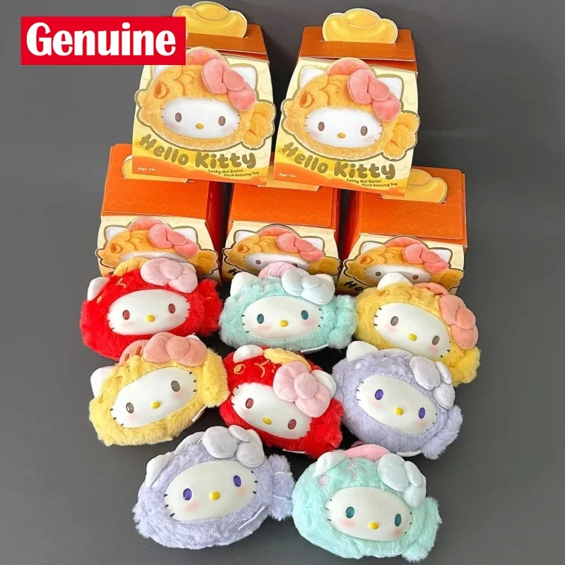 

Горячая подлинная Hello Kitty Lucky Koi Fish Encounter слепая коробка модная сумка кулон прекрасные аниме фигурки модель коллекционировать орнамент подарок