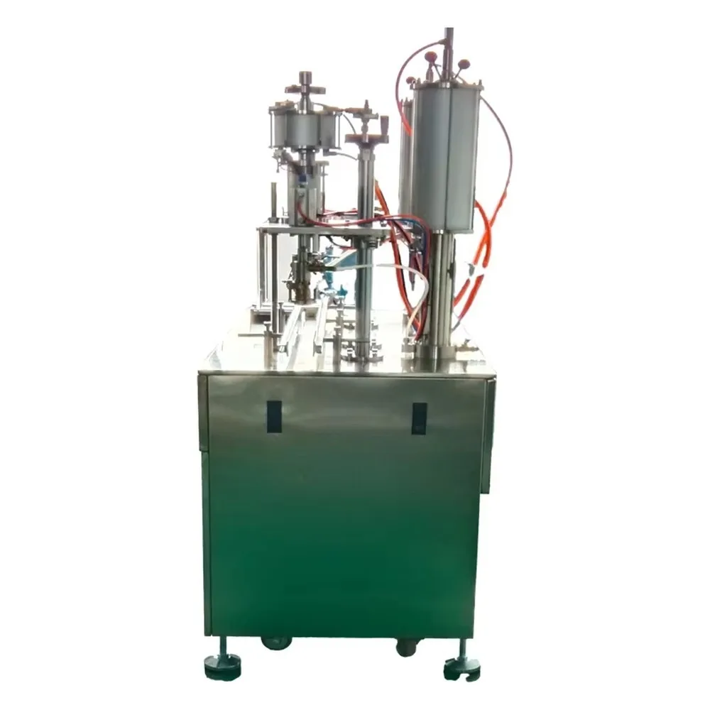 Semi Automatic Aerosol Can Filling Machine Chemical Spray Processing Making Equipment for Sale Good Price