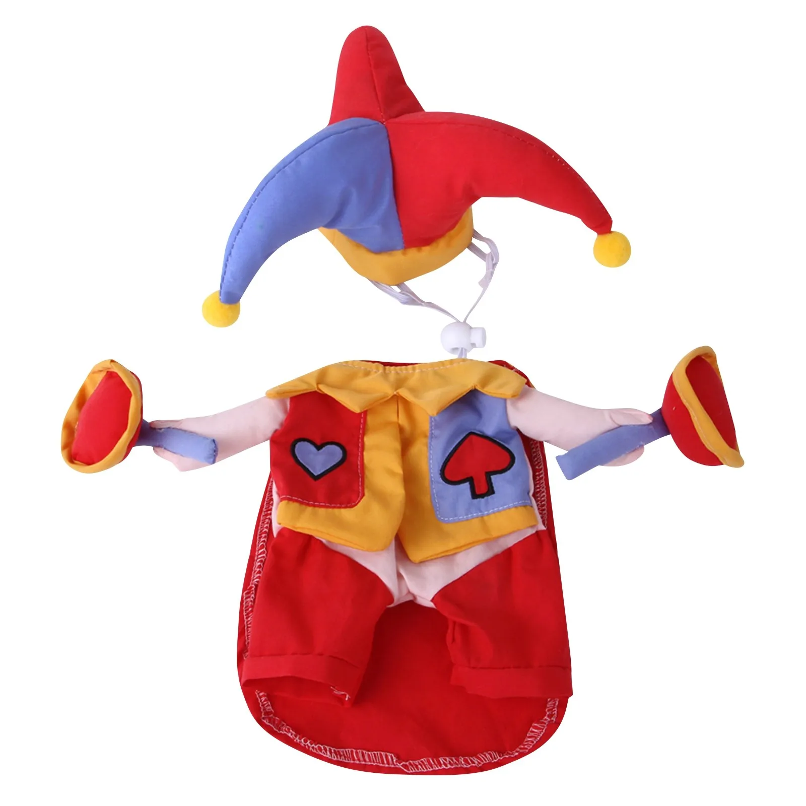 Funny Halloween Pet Cosplay Costumes Dog Cat Clown Clothes Halloween Party Costume For Dog Dog Clothes With Hat