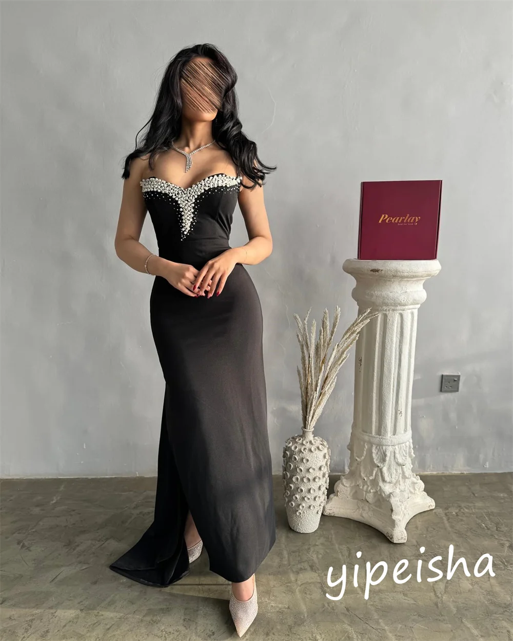 Strapless cetim A-Line vestido de baile com Beading, Strapless Gown, Prom Dresses, Arábia Saudita, Clubbing, Ocasião Bespoke