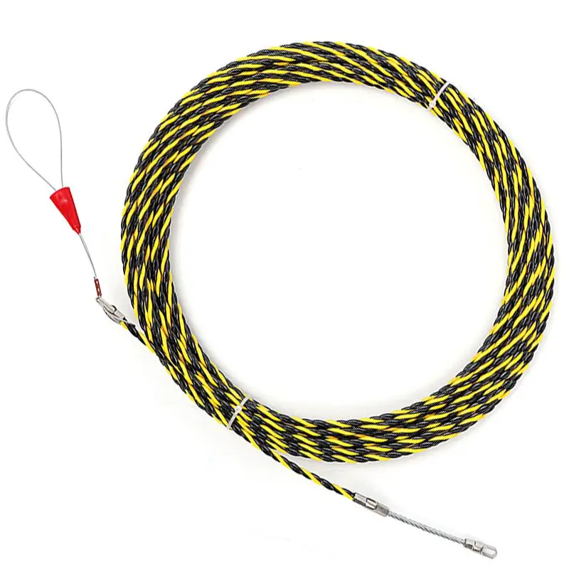 

6mm 5-50M Cable Push Puller Threader Electrician Threading Wire Guide Device Snake Rodder Fish Tape Lead Wall Wire Conduit Tool