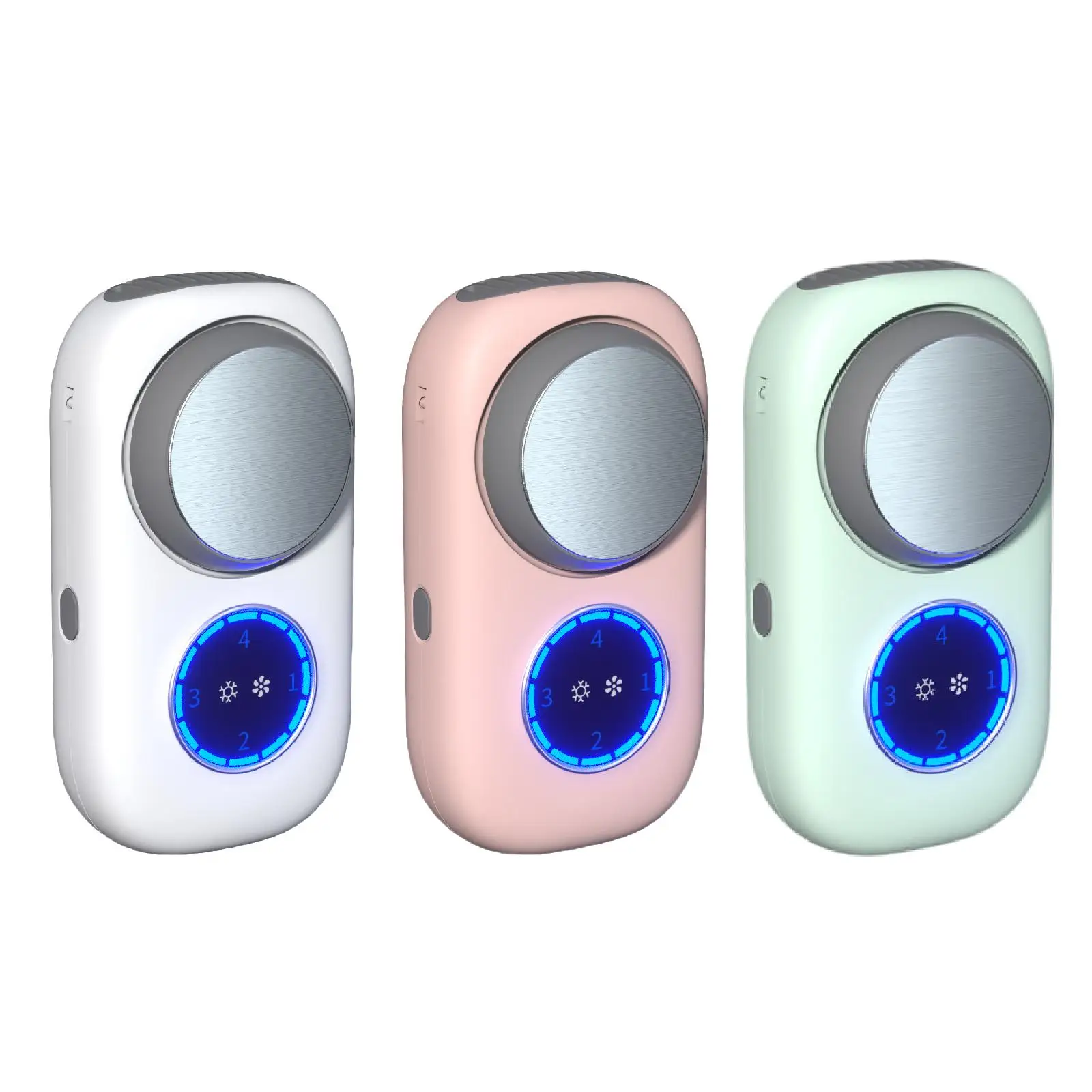 مروحة صغيرة محمولة باليد، مروحة معلقة على الرقبة، متعددة الأغراض، 4 سرعات قابلة للتعديل، مروحة تبريد منخفضة الضوضاء للمنزل والسفر والمكتب والتخييم في الصيف