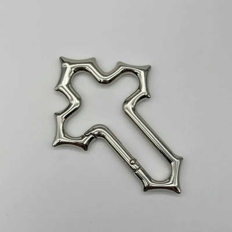 Y2K الصليب حلقة تسلق المفاتيح الصليب الديني الجرونج المشبك مفتاح كليب EDC هدية أبي صديقها الرجال التخييم التنزه في الهواء الطلق متسلق