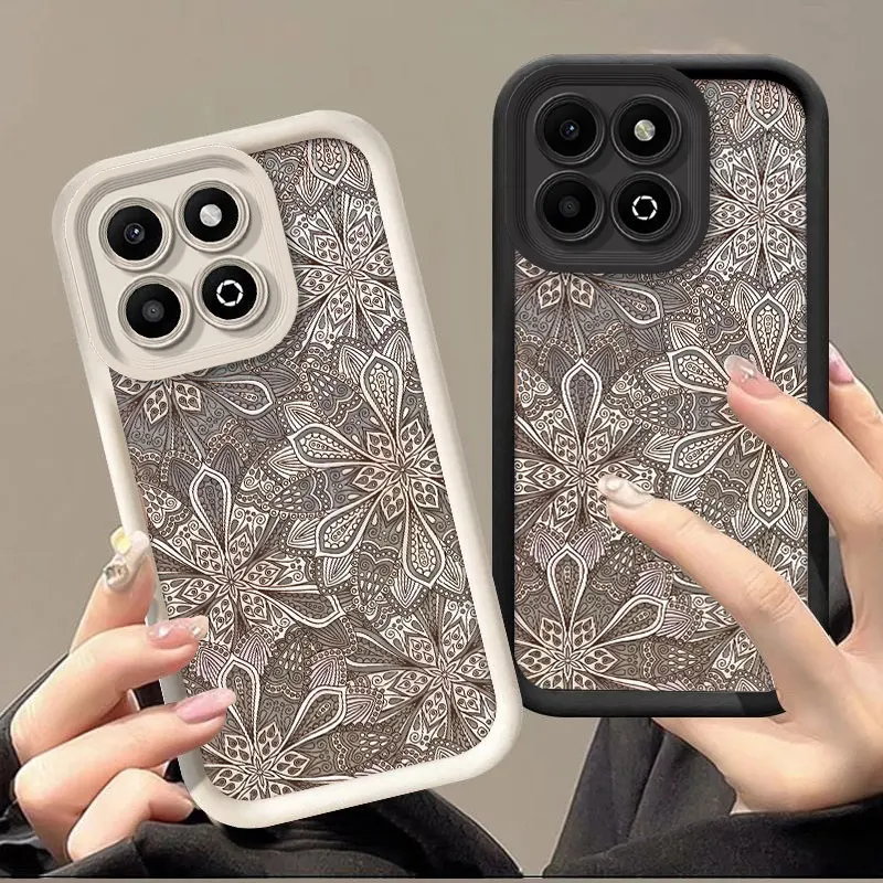 Coque en silicone souple pour Honor 400 Smart X7d 5G, protection antichoc, motif floral, Funda