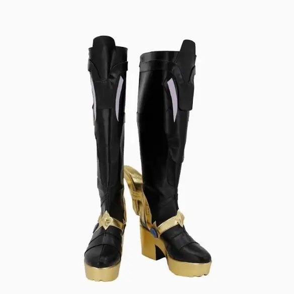 

II Dottore из Genshin Shoes, длинные кожаные сапоги для косплея на заказ для вечеринки, Рождества, Хэллоуина