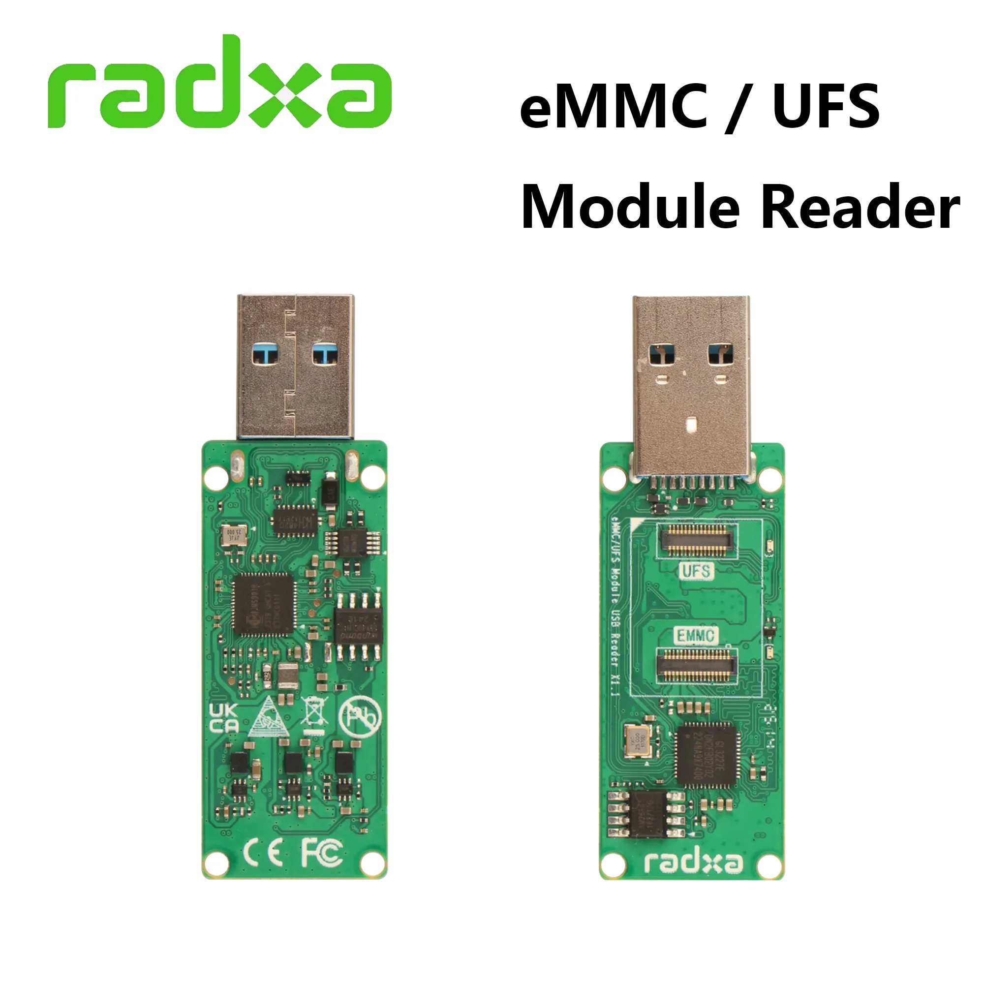 Czytnik Radxa eMMC USB3.0 / Czytnik modułów UFS / Obsługa szybkiego transferu danych UFS 2.1 Radxa eMMC/UFS Modules / Odroid eMMC / PINE64 eMMC — zdjęcie 3