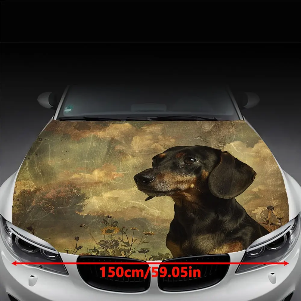 Lovely Dachshund Dog Car Decal - Fade-Resistant, Long-Lasting, Great for Any Vehicle