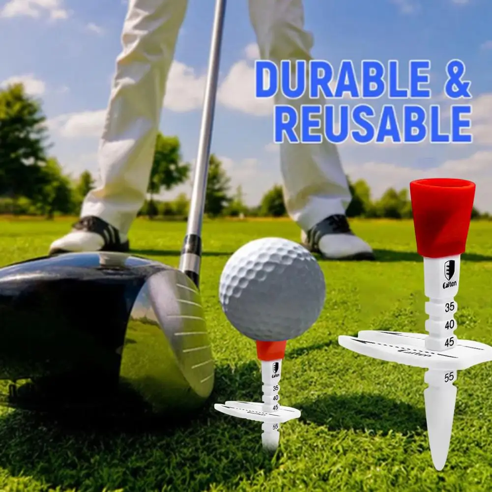 Golf Training Tool Plastic Golf Tees Height Adjustable Golf Tees Enhance Distance Stability Training Efficiency with Unbreakable