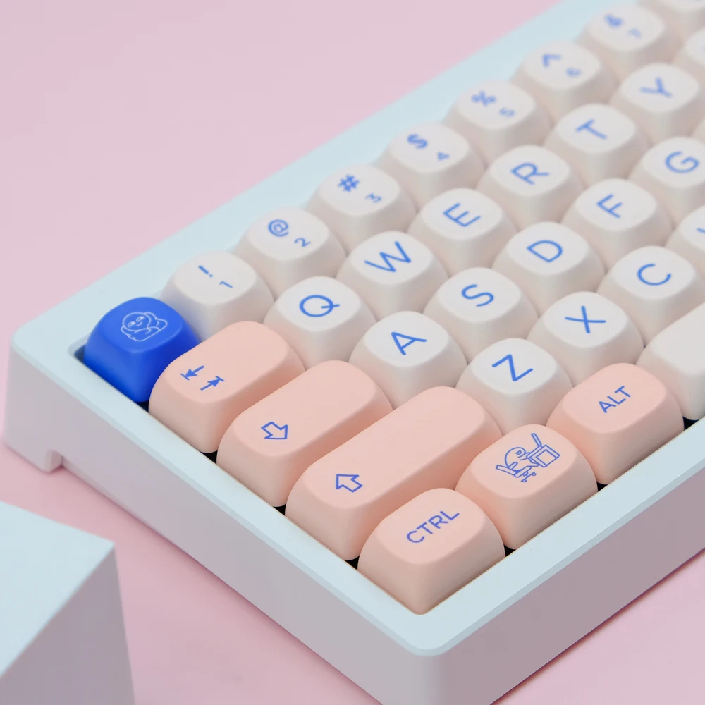 

Pink Poco Keycaps Keycap XOA Profile Keycaps PBT Dye Sublimation Key Cap Set 126 Keys For MX Switch Keyboard