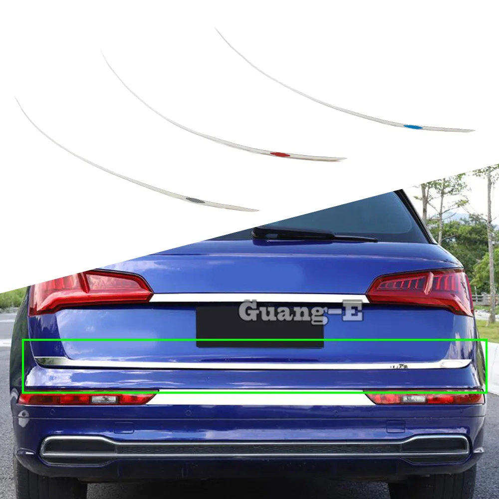 

For Audi Q5 Q5L 2018 2019 2020 2021 2022 2023 Car Rear Back Door Trunk Lid Tailgate Strip Trim Cover Auto Exterior Accessories