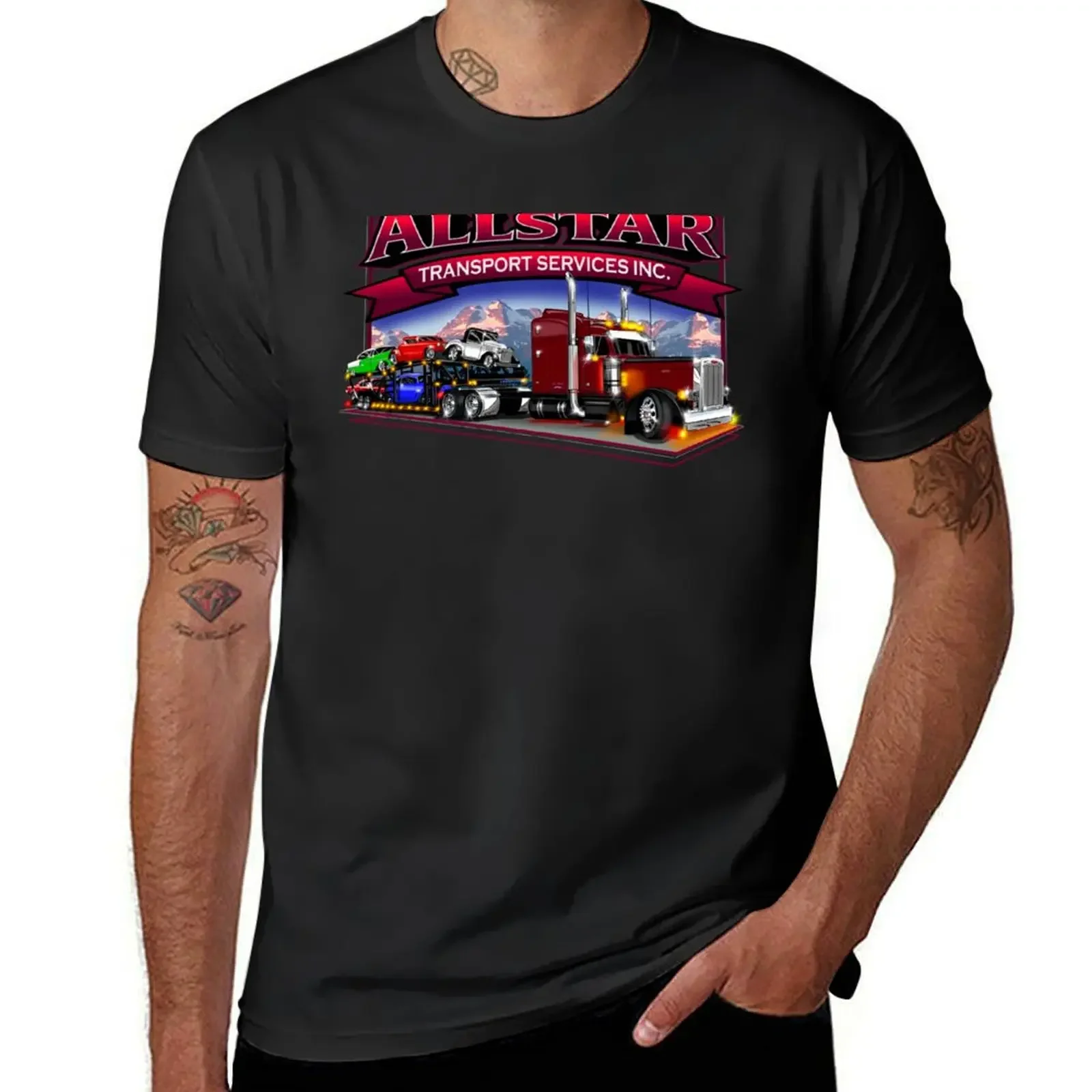 All Star Transport Peterbilt T-Shirt sports fans Blouse vintage mens t shirts casual stylish