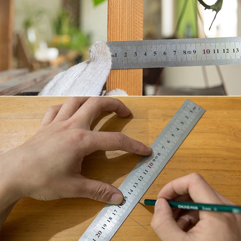 1pc Ruler L Shape Square Right Ruler Angle Turning Ruler Construction Carpenter Ruler For Building Framing Gauges Measuring Tool