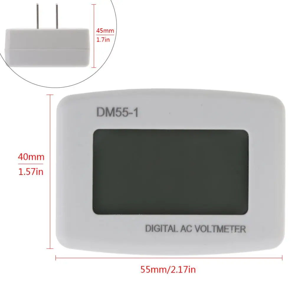 Portable AC 80-300V Portable Voltage Meter US Plug Volt Meter LCD Digital display Voltmeter Testers Convenient Accessories