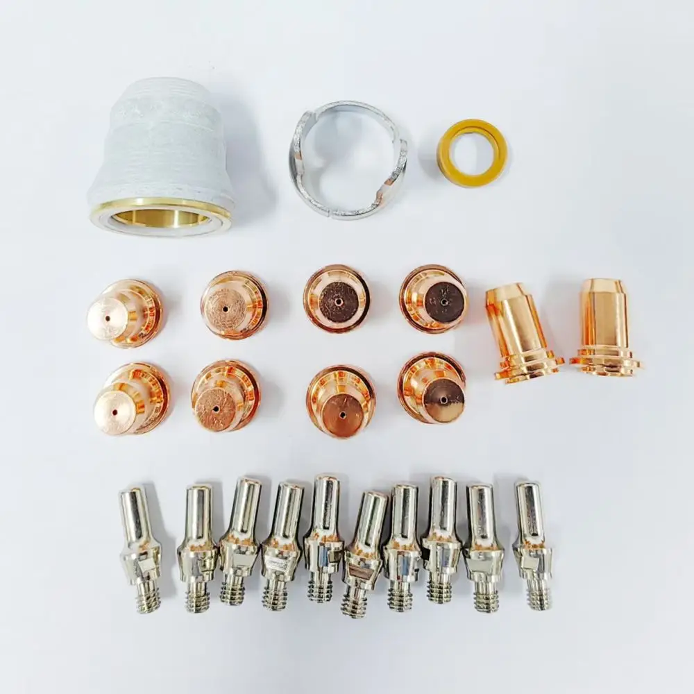 Cutting Torch Parts Kit For Plasma Cutter PT40 PT60 IPT40 IPT60 Electrode Nozzle Shield Cup Swirl Ring Guide Tool