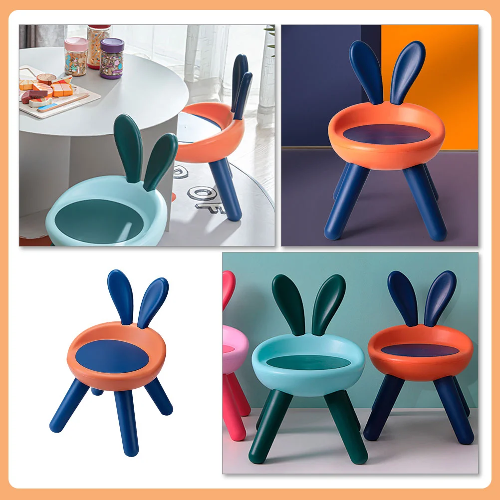 Armchair Bedroom Stool for Kids Non-slip Kindergarten Children Plastic Home Back