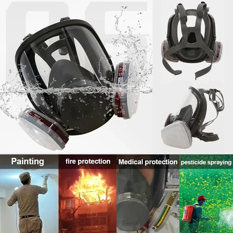 Full Face 6800 Gas Mask Industrial Respirator Spray Protective Mask New Type Formaldehyde Protection