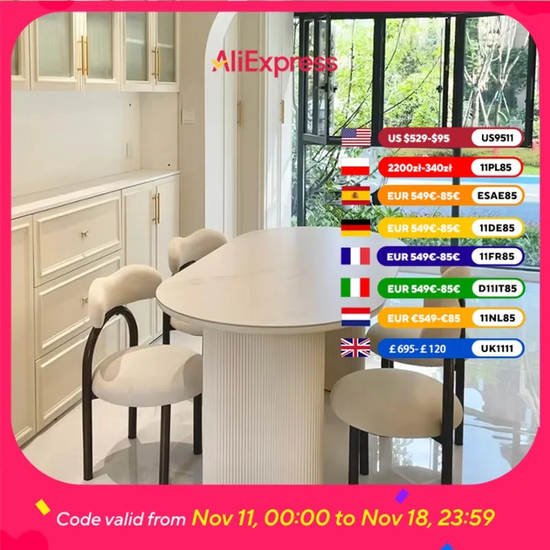 

Writing Design Oval Dining Tables Restaurant Party Luxury Kitchen Set Dining Tables Salon Modern Stoly Do Jadalni Furniture Home
