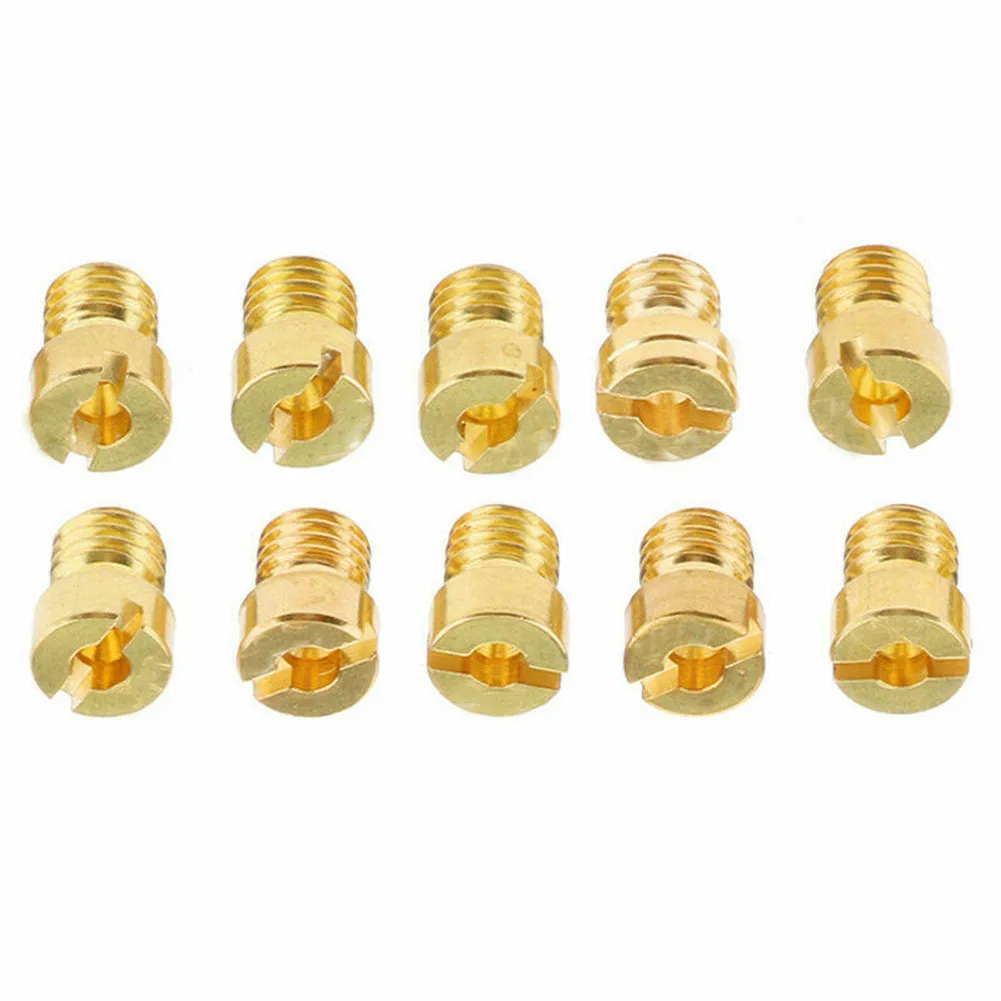 Juego de 10 inyectores principales para carburador Simson Spatz Schwalbe, boquilla de 5 mm, piezas de repuesto para M5 de 19 y 21 mm y otros modelos
