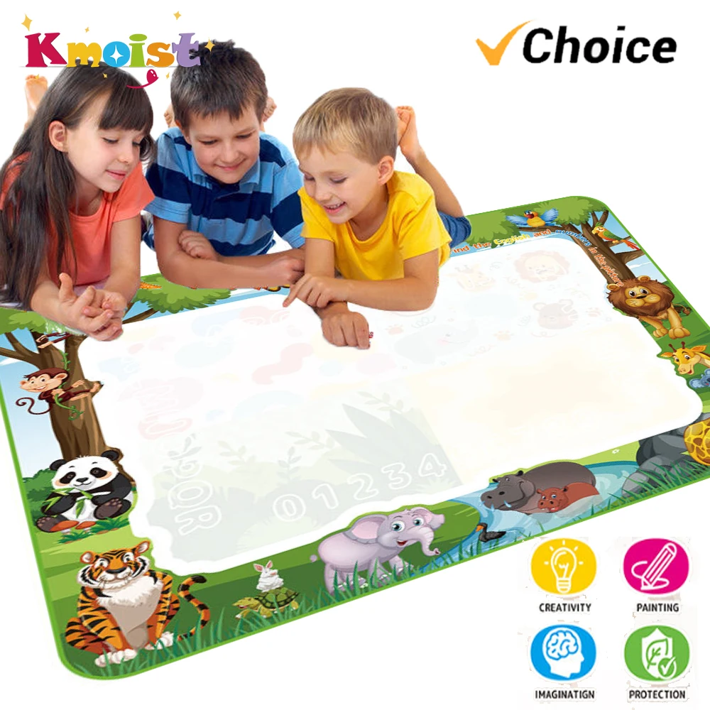 لعبة رسم مائي، بساط رسم، أقراص رسم بالماء، بطانية جرافيتي ملونة، ألعاب تعليمية للأطفال، هدايا عيد الميلاد
