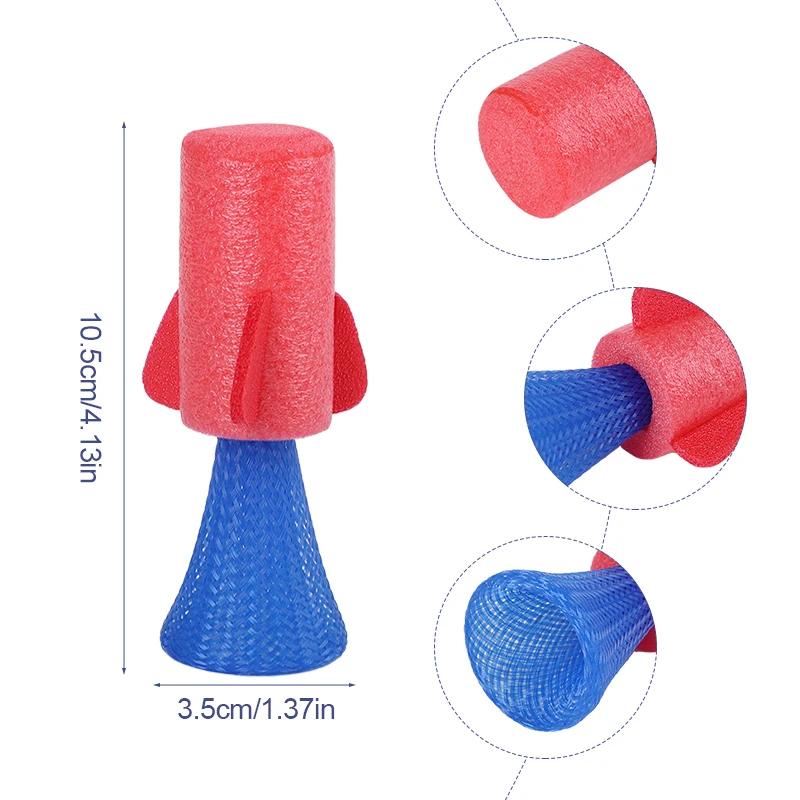 5-20 Buah Mainan Loncatan Tekanan Roket Ketapel 3D untuk Hadiah Pesta Ulang Tahun Anak-anak Pengisi Pinata Hadiah Natal Anak Laki-laki Perempuan