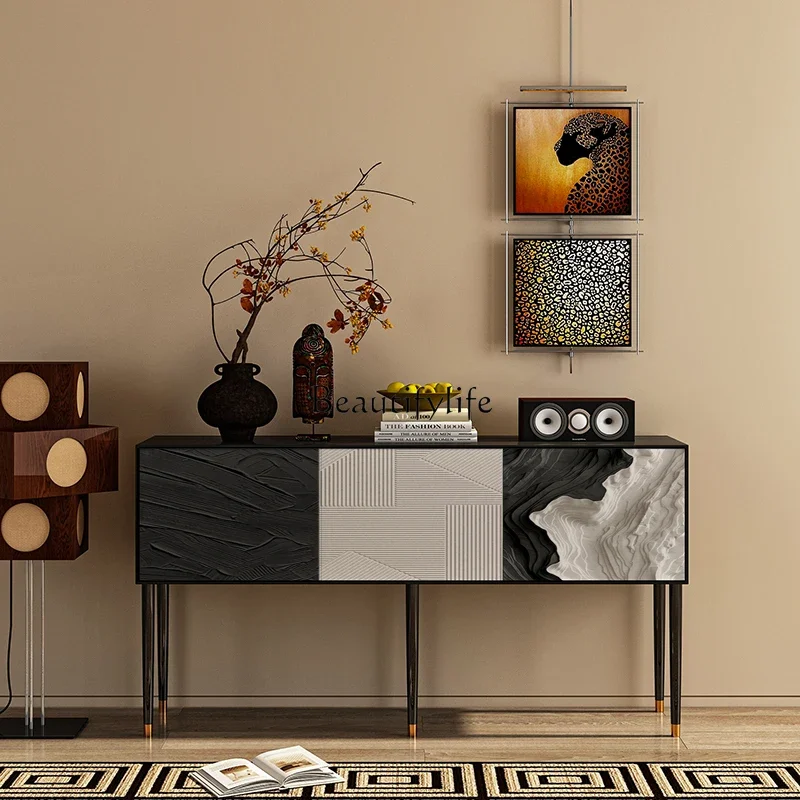 

FG26Simple Modern Entrance Wall Storage Storage Integrated Solid Wood Painted Storage Curio Cabinet