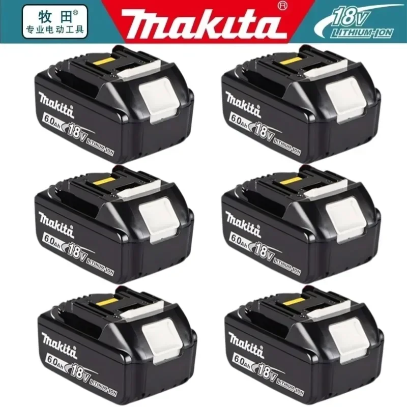 Original Makita Lithium-Ion Rechargeable Battery 6.0Ah 18V BL1860 BL1830 BL1850 BL1860B Replacement Battery for Power Tools