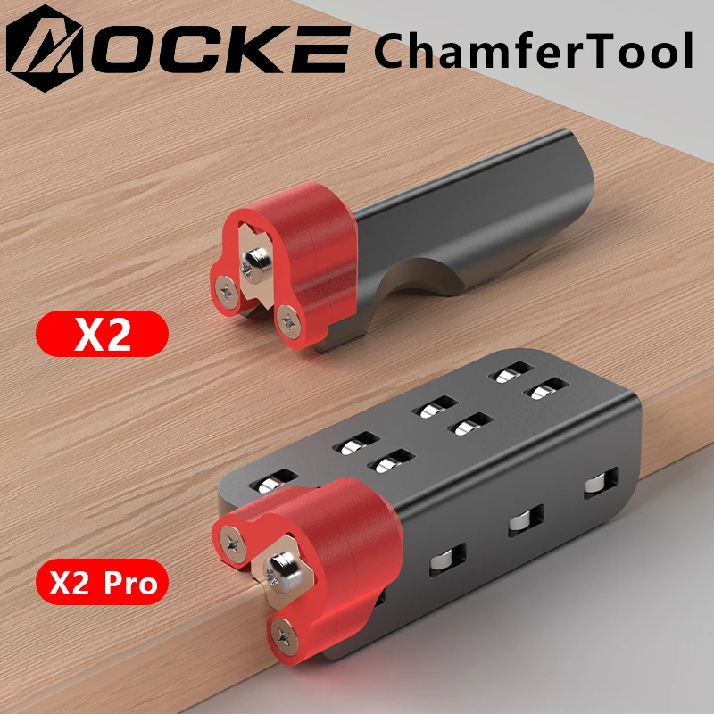 AOCKE X2 Wood Deburring Chamfering Fillet Scraper Woodworking Edge Trimming Knife Corner Manual Planer Blade Hand Tools